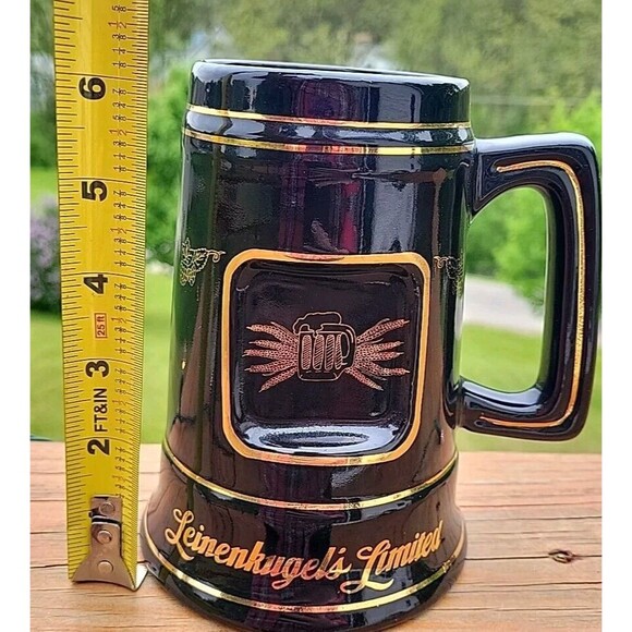 Leinenkugel's Brewing Co. Limited Beer Stein Black Mug Gold Trim - Picture 9 of 13